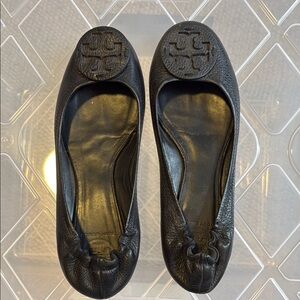 Tory Burch Black Leather Flats